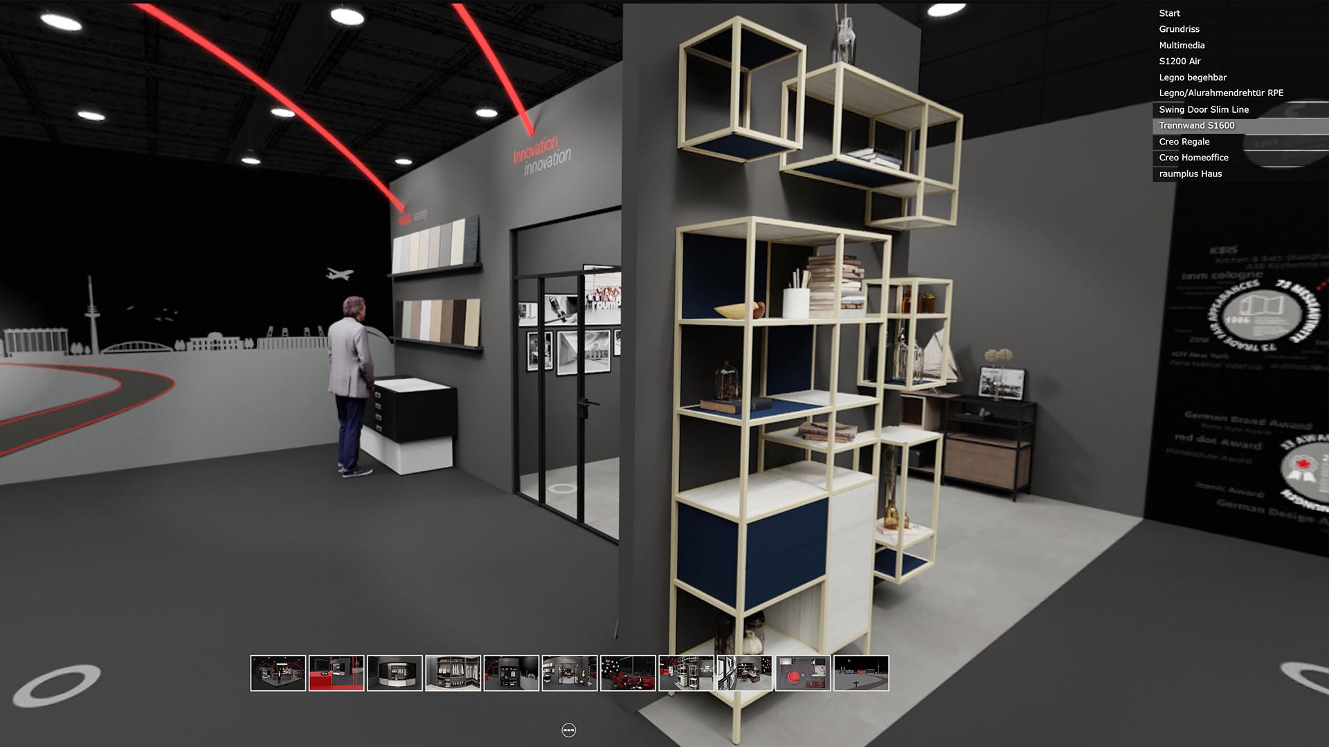 Eine 3D Produktvisualisierung einer Leuchte im Raum
